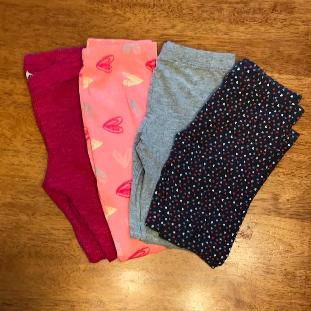 Lot of 4 size 5T girls leggings